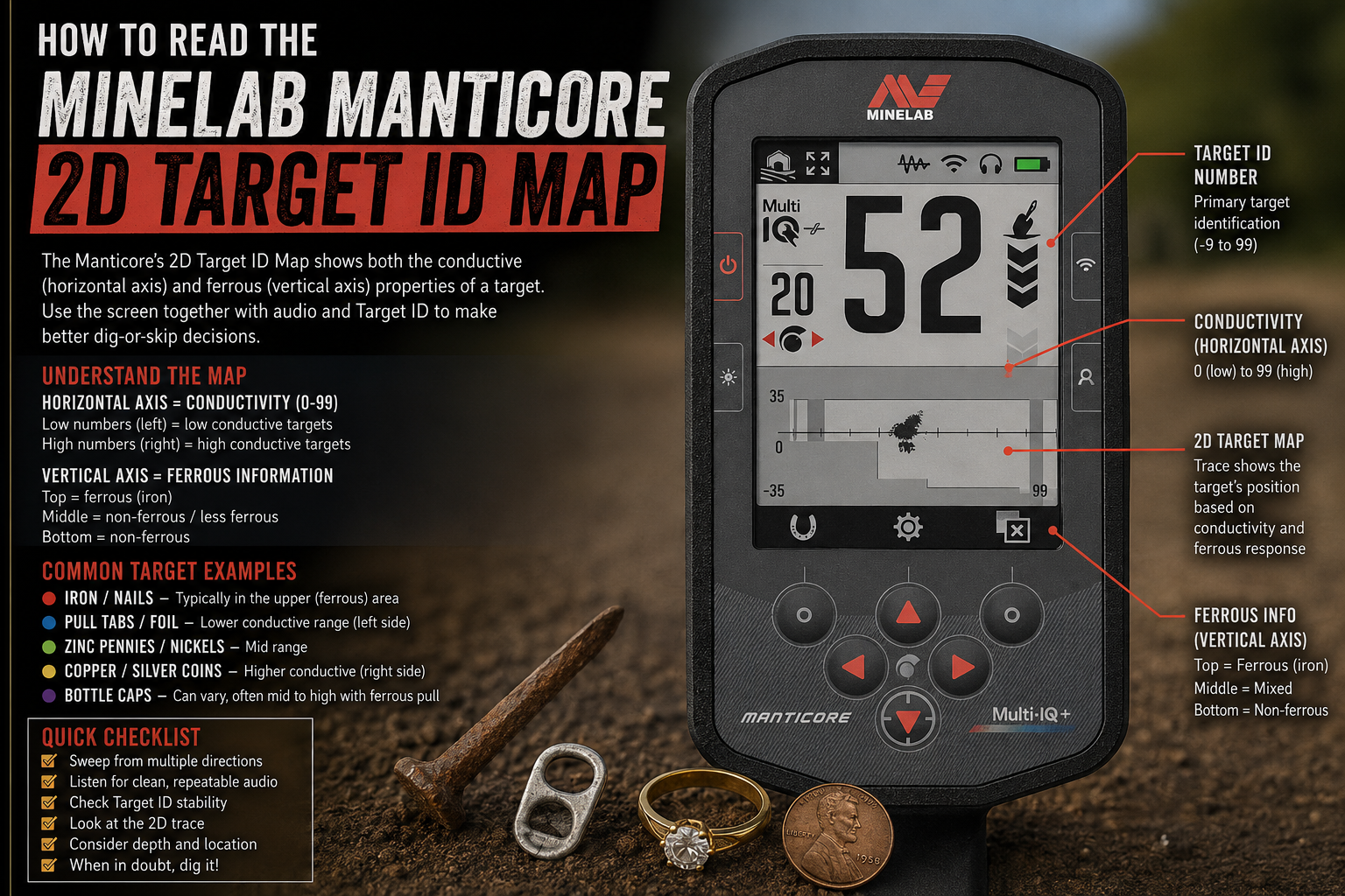 Minelab Manticore 2D screen