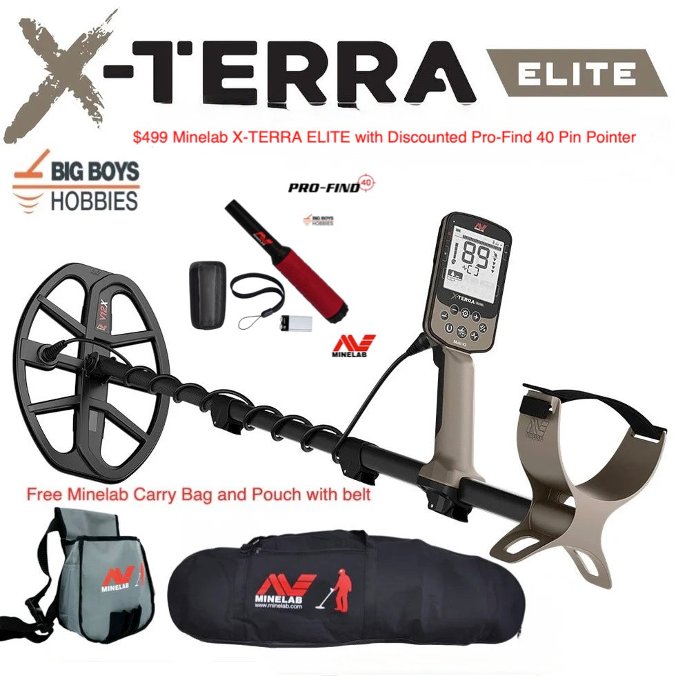 Minelab X-TERRA Elite & Expedition Pack | FREE Pro-Find 40 (Ends
