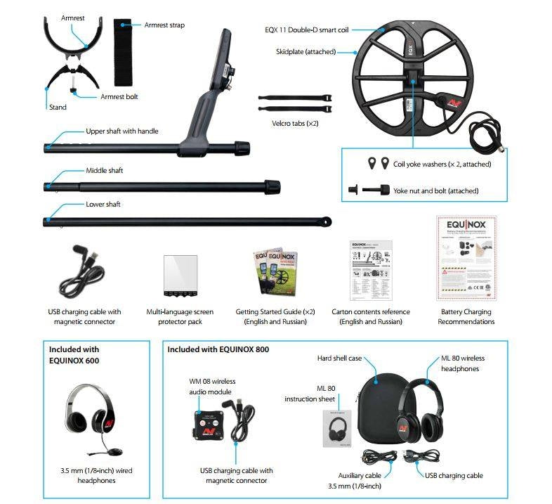 Minelab Equinox 800  - FREE 6" Coil - FREE SHIPPING - NO TAX! - With BBH Bundle