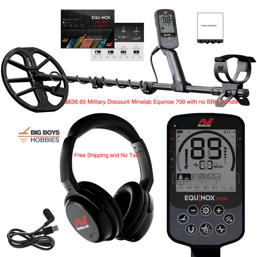 Minelab Equinox 700 Metal Detector with Free BBH Bundle | No Tax