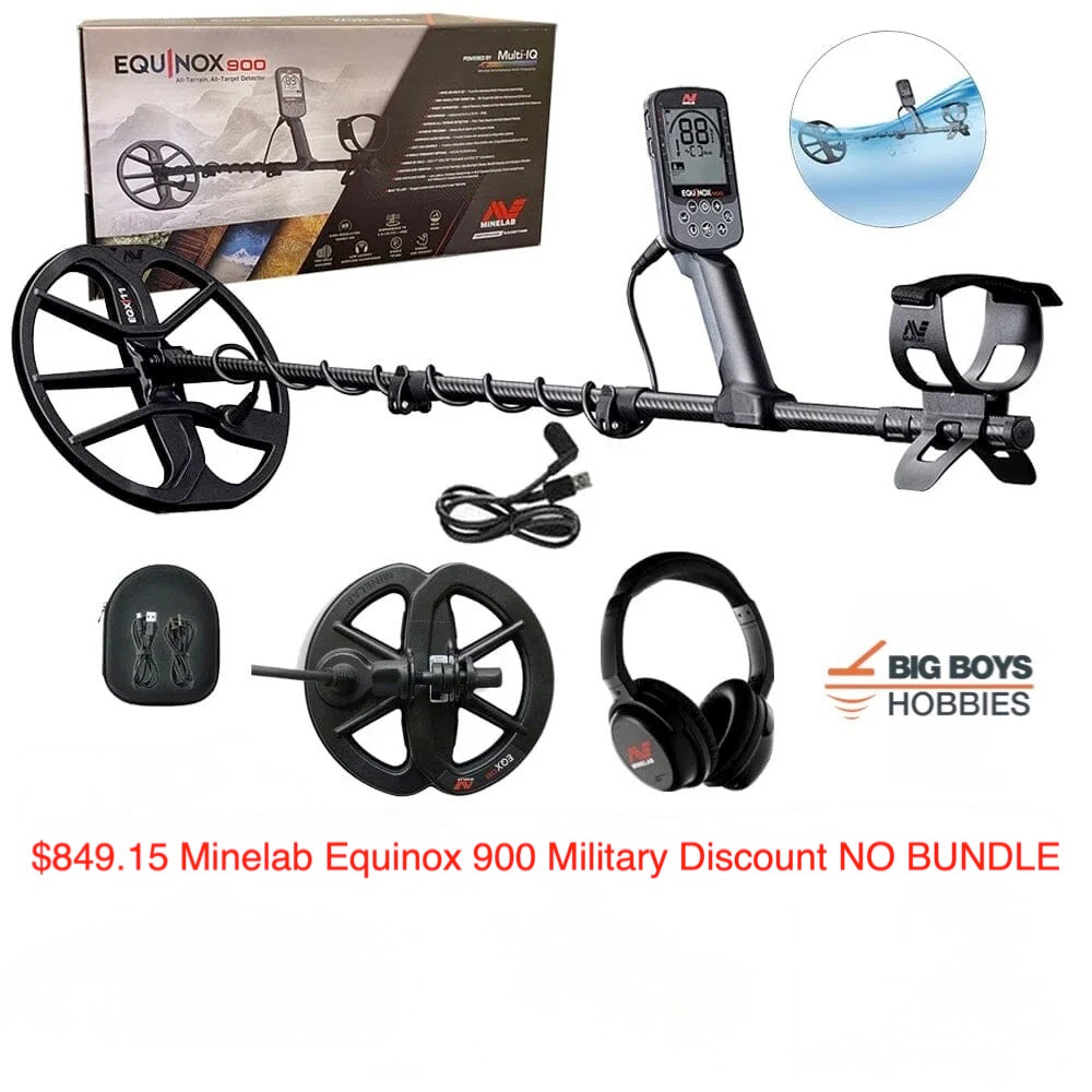 Minelab Equinox 900 Metal Detector with Free BBH Bundle + No Tax