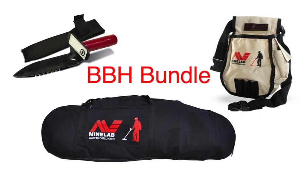 Close-up of Minelab GOLD MONSTER 2000 coil and control box