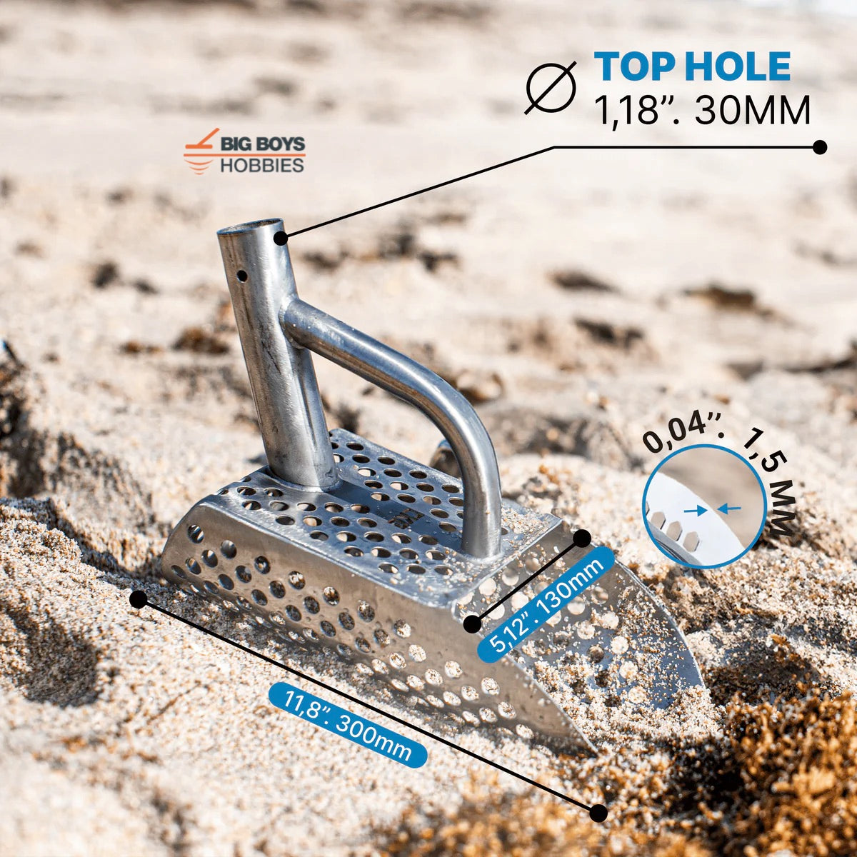 CKG Universal Stainless Steel Sand Scoop for Metal Detecting