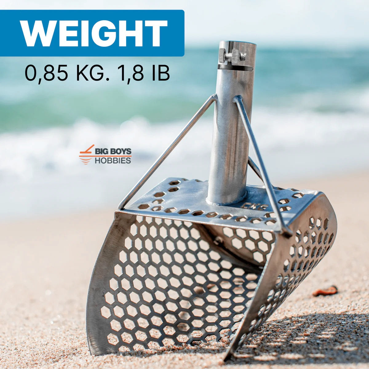 CKG 9x6 Stainless Steel Sand Scoop for Metal Detecting