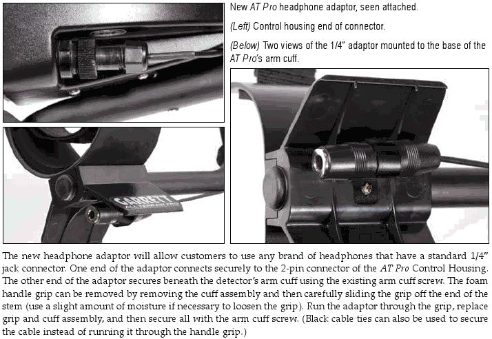 Garrett AT Pro Headphone Adapter