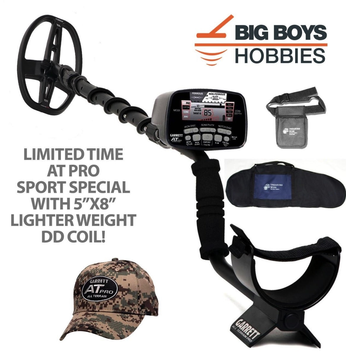 Garrett AT Pro Sport with 5x8 coil