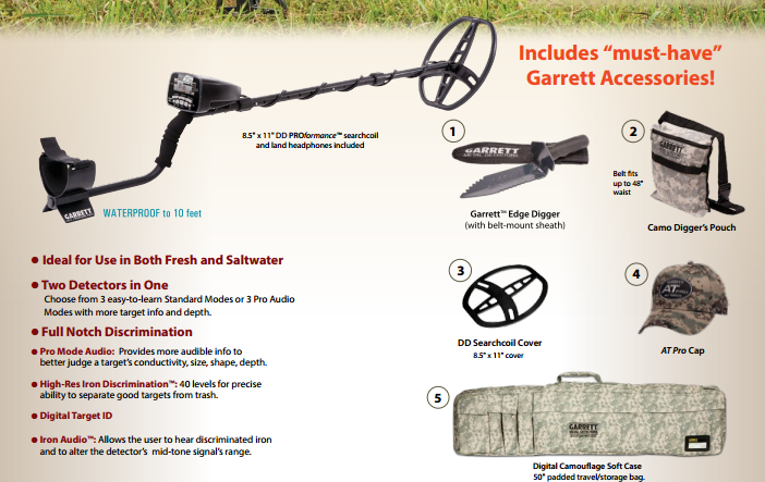 Garrett AT Pro Diggers Special with Free Shipping