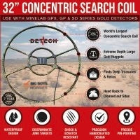 Detech 32" Concentric Search Coil for Minelab GPX Gold Detectors