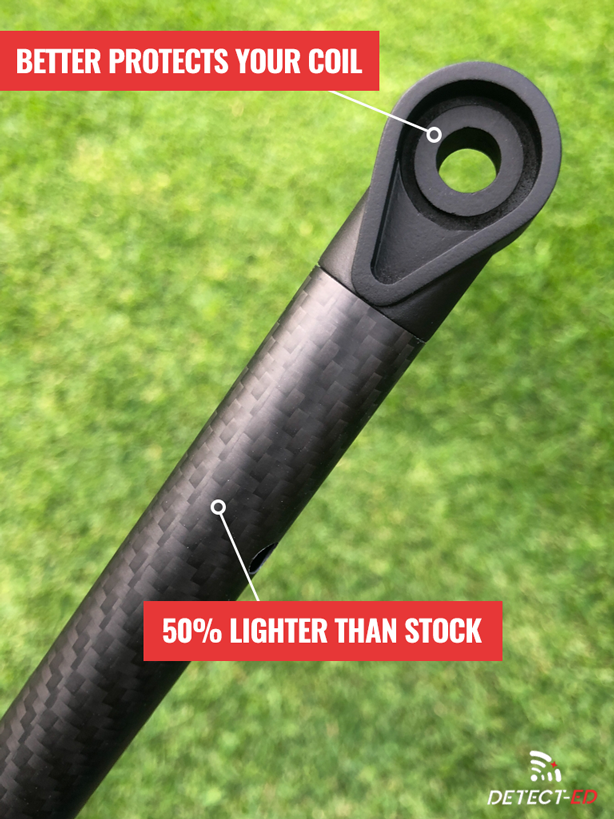 DETECTED LS Carbon Shaft (upper black or red) for Minelab Equinox