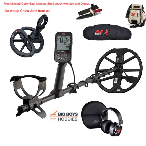 Minelab Equinox 900 with 11″ and 6″ Coils- Free Shipping No Tax!