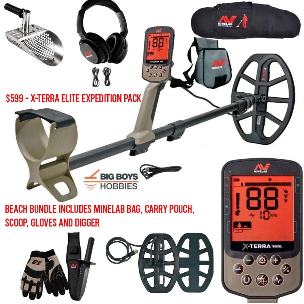 Minelab X-TERRA ELITE or EXPEDITION PACK - Free Minelab Carry Bag and Pouch! NO Tax!