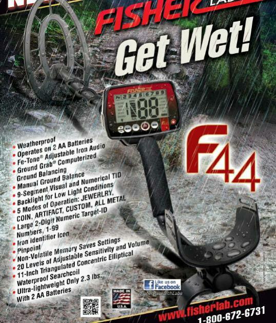 Fisher F44 Metal Detector - Weatherproof!