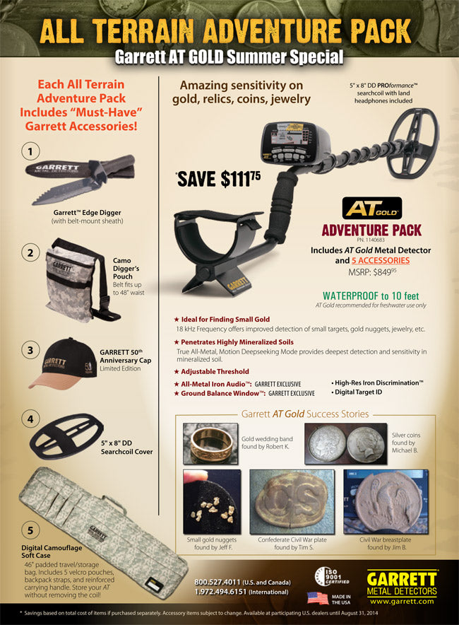 Garrett AT GOLD Adventure Pack