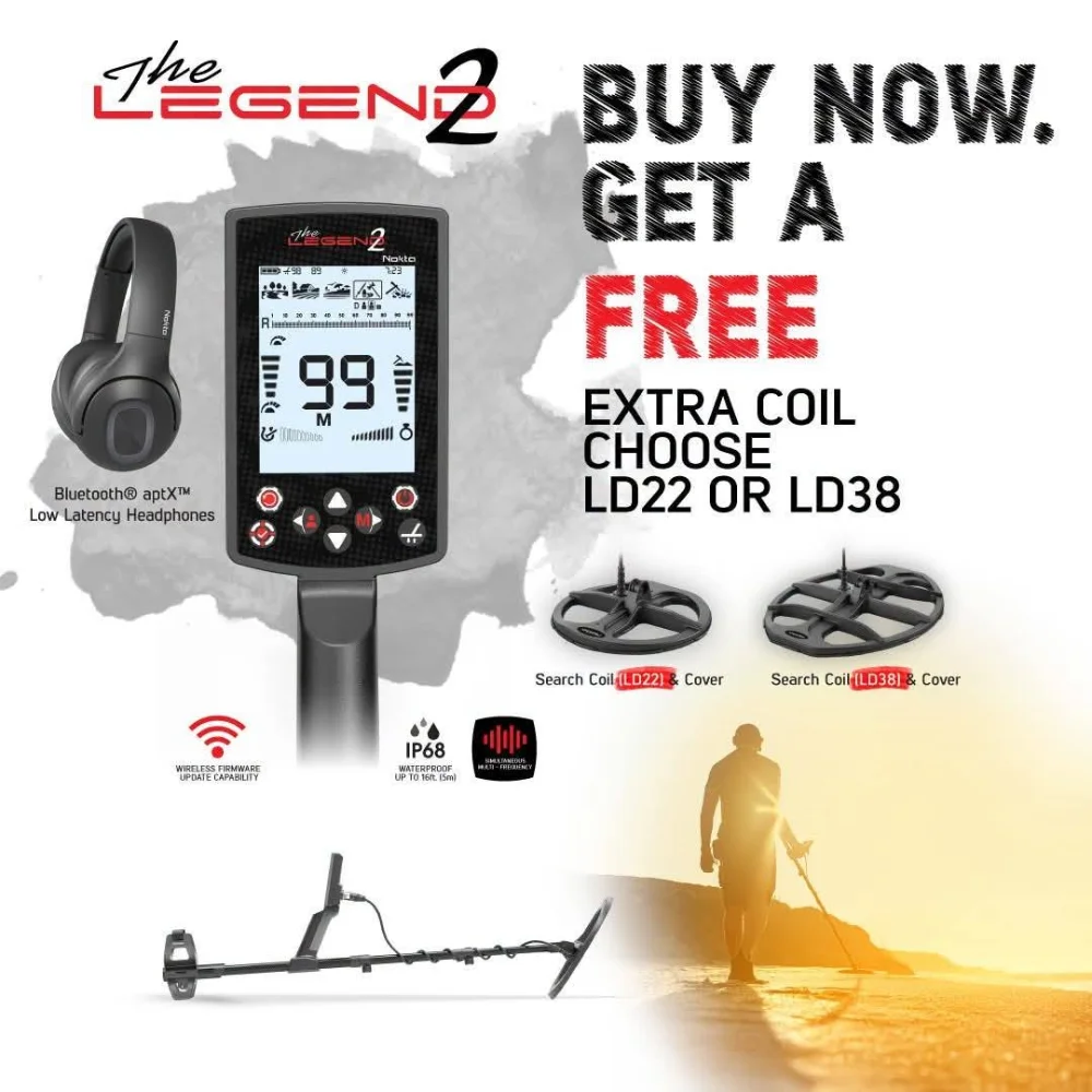 Nokta Legend 2 Metal Detector – 3 coils or Accupoint | No Tax
