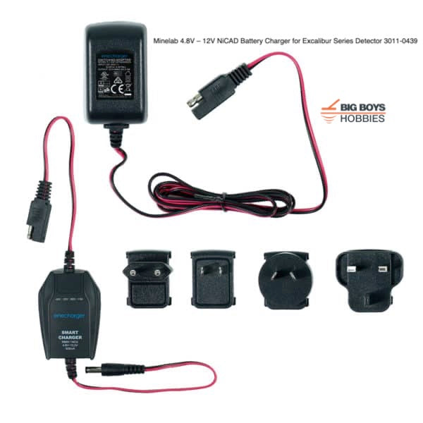 Minelab 4.8V – 12V NiCAD Battery Charger for Excalibur Series Detector 3011-0439