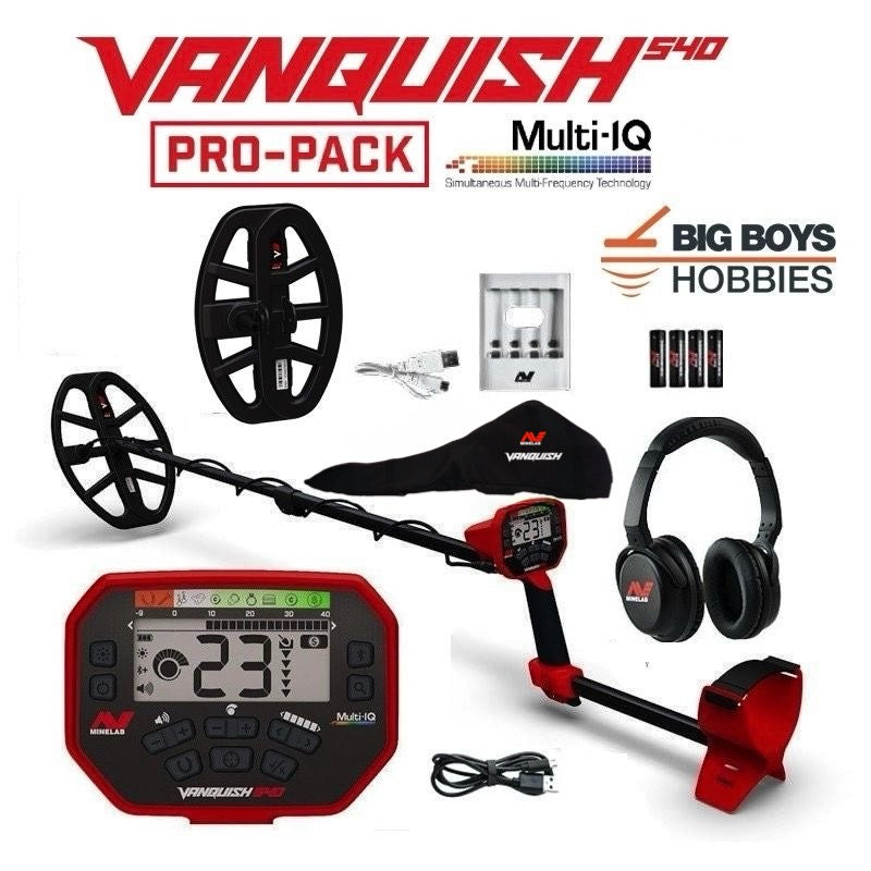 Minelab Vanquish 540 Metal Detector Pro Pack with No Tax and Free Shipping!
