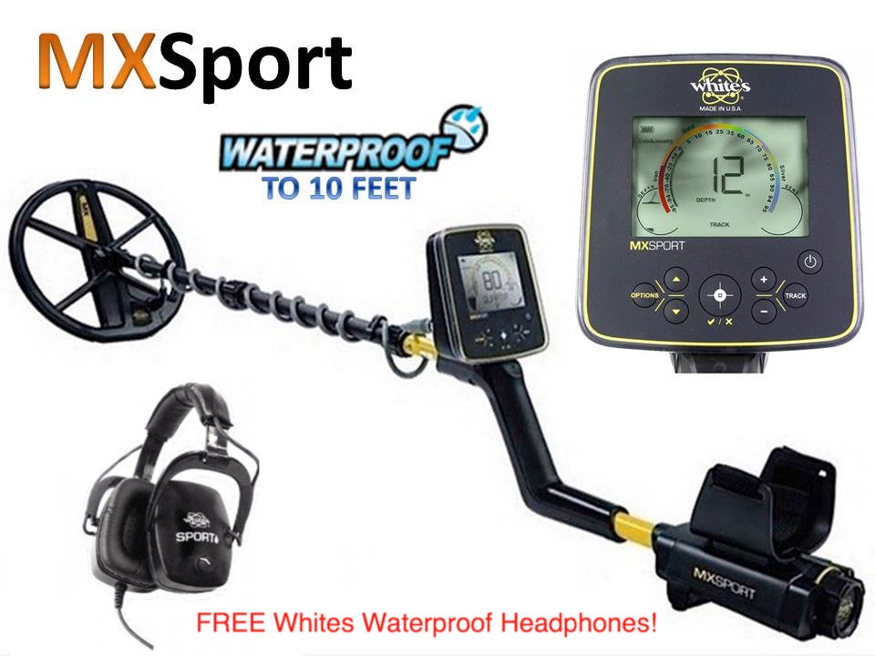 Whites MX Sport Metal Detector - Free Waterproof Headphones!