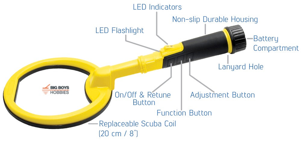 Nokta Makro 8″ Replaceable Scuba Coil for PulseDive Scuba Yellow and Black