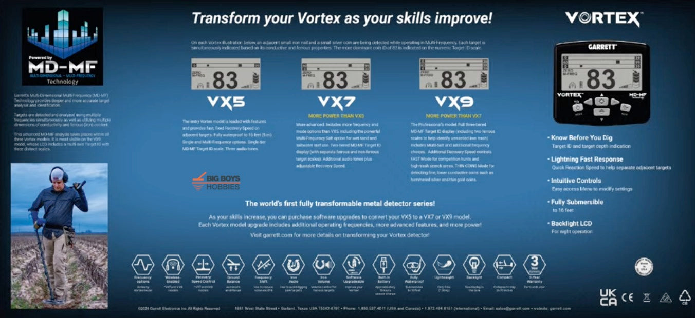 Garrett Vortex Metal Detector - Free Shipping No Tax!