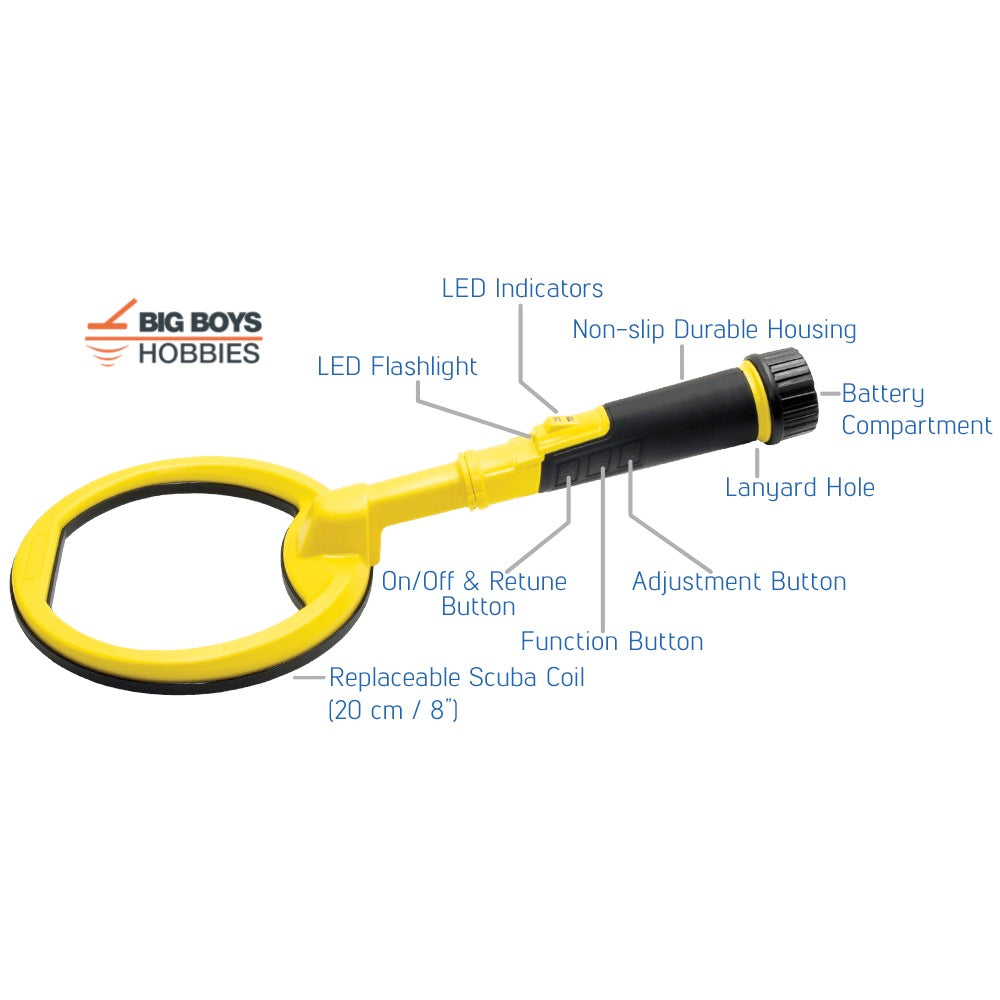 8" Coil Nokta Makro PulseDive Scuba Detector Yellow