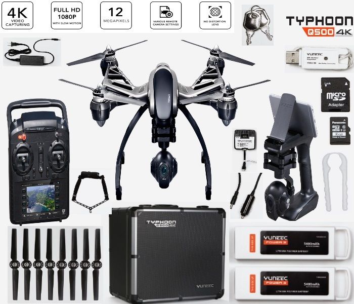 Yuneec YUNQ4KPUS Q500 4K RTF in Aluminum Case with CGO3 Camera