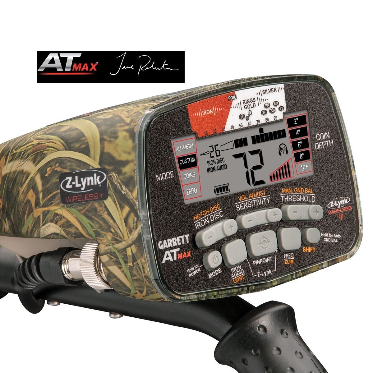 Garrett AT MAX Jase Robertson Edition Metal Detector, Wireless, Waterproof