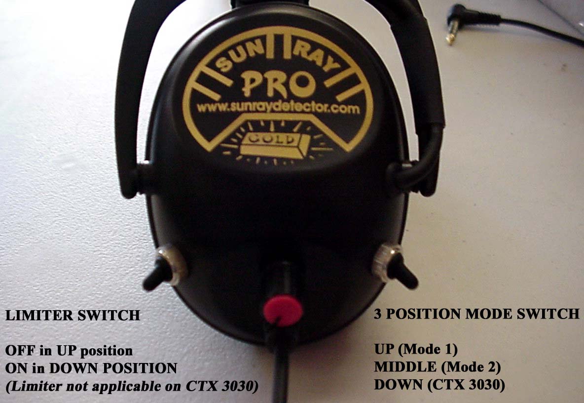 Sun Ray Pro Gold Minelab CTX 3030 Headphones