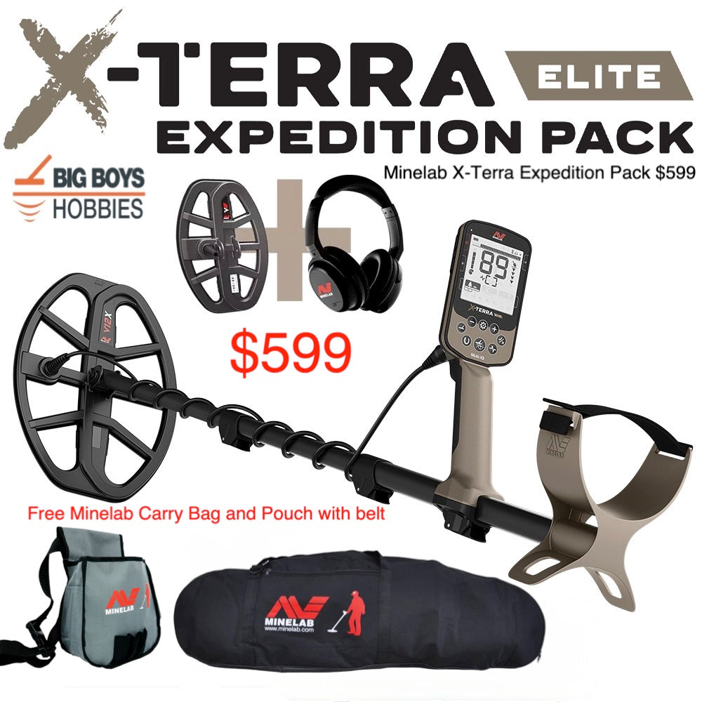 Minelab X-TERRA ELITE or EXPEDITION PACK - Free Minelab Carry Bag and Pouch!