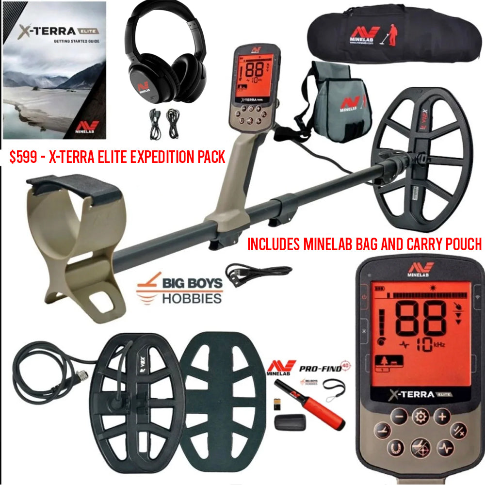 Minelab X-TERRA ELITE or EXPEDITION PACK - Free Minelab Carry Bag and Pouch! NO Tax!