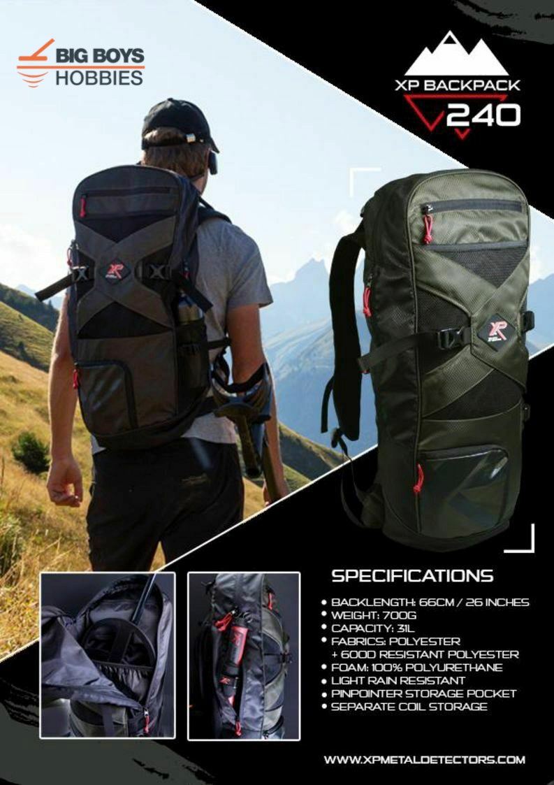 XP Backpack 240 – Big Boys Hobbies Metal Detectors