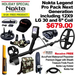 Nokta The Legend Metal Detector WHP Pro Package $595 free ship no tax