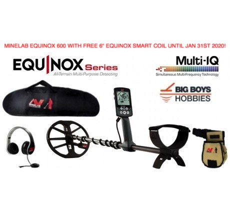 Minelab Equinox 600 free 6 inch coil