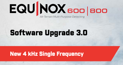 Minelab Equinox 3.0 software update